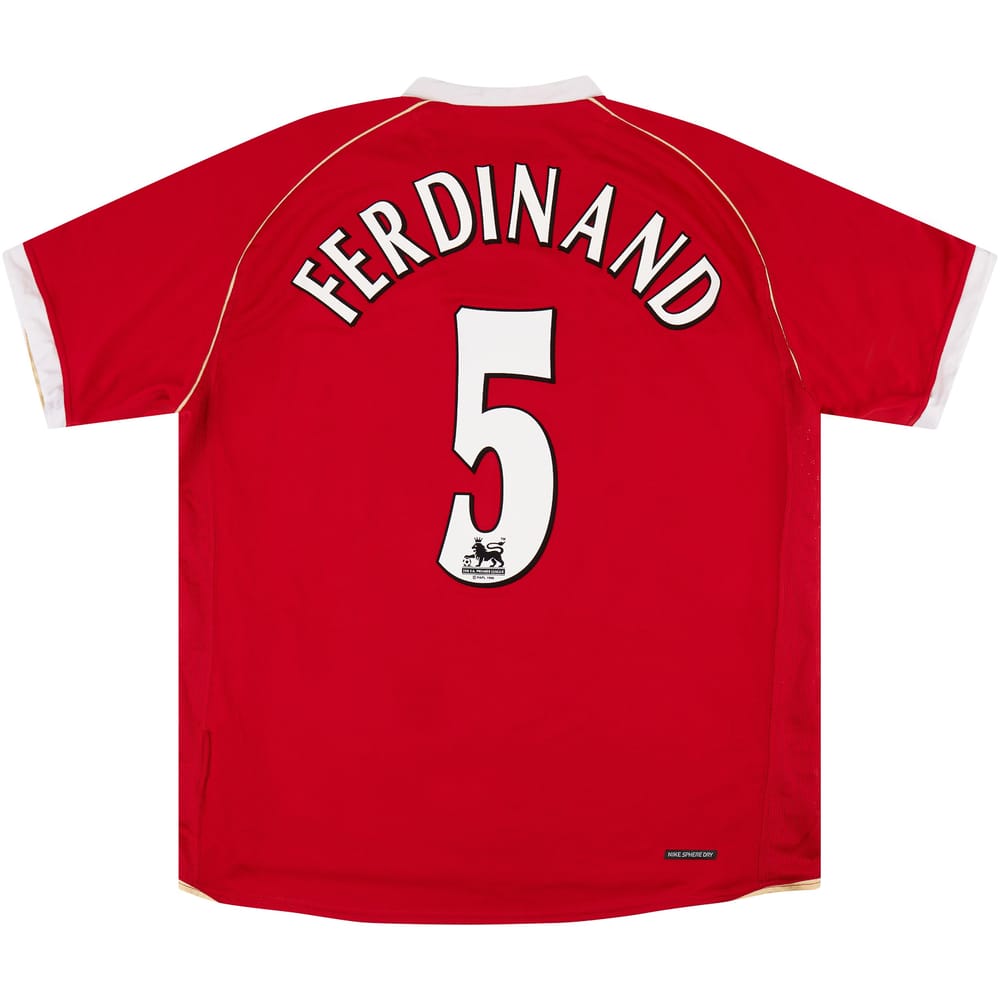 2006-07 Manchester United Home Shirt Ferdinand #5 (7/10) XXL