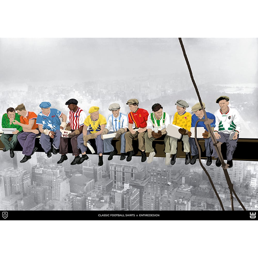 USA '94 World Cup 'Lunch atop a Skyscraper' A2 Print/Poster