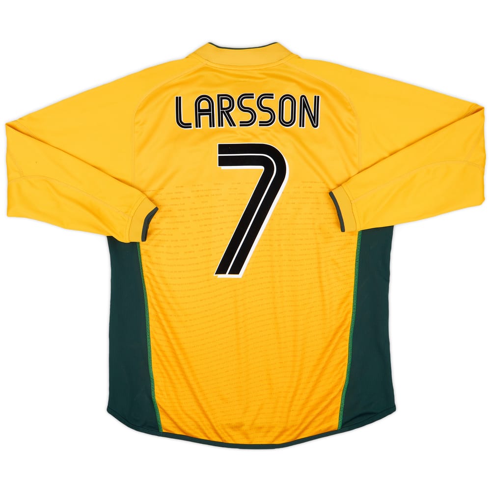 2002-03 Celtic Away L/S Shirt Larsson #7 - 8/10 - (L)