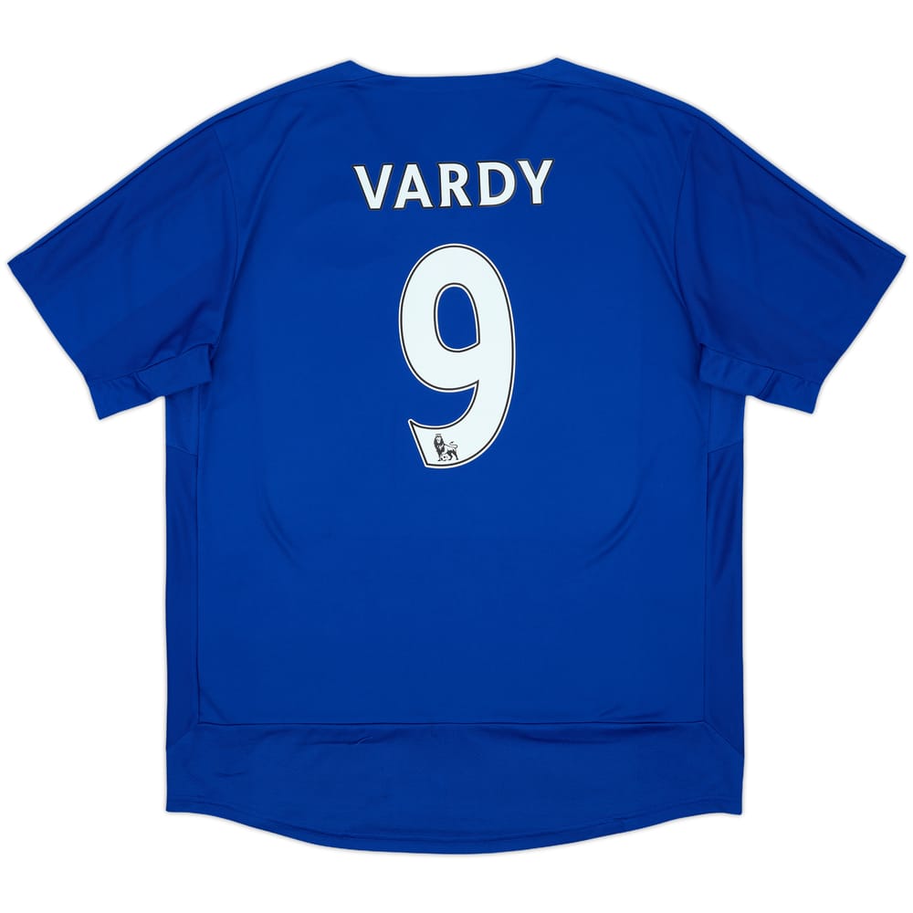2015-16 Leicester Home Shirt Vardy #9 - 8/10 - (XL)