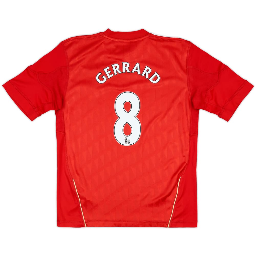 2010-12 Liverpool Home Shirt Gerrard #8 - 8/10 - (M.Boys)