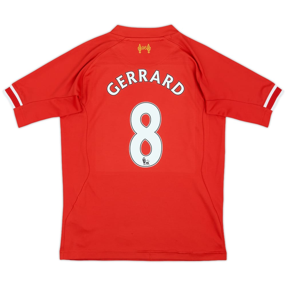 2013-14 Liverpool Home Shirt Gerrard #8 - 6/10 - (M.Boys)