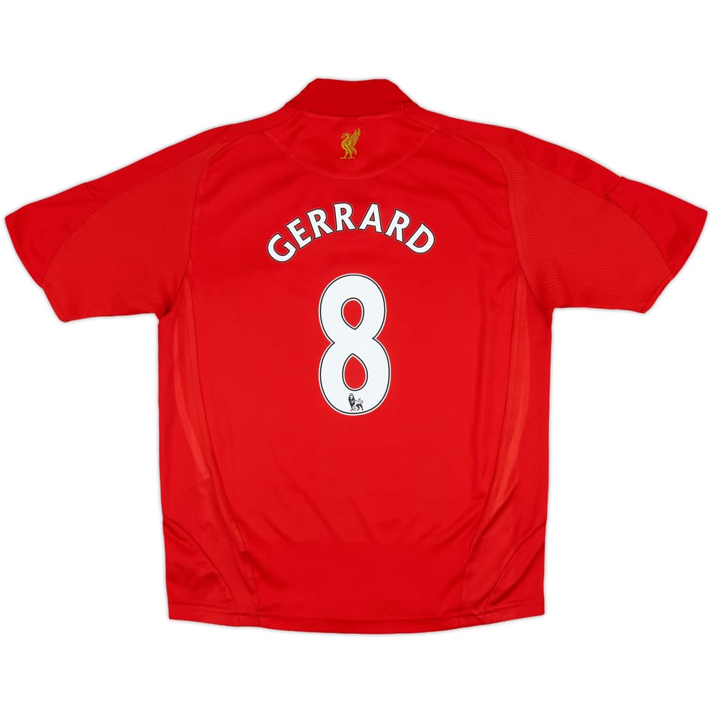 2008-10 Liverpool Home Shirt Gerrard #8 - 8/10 - (M.Boys)