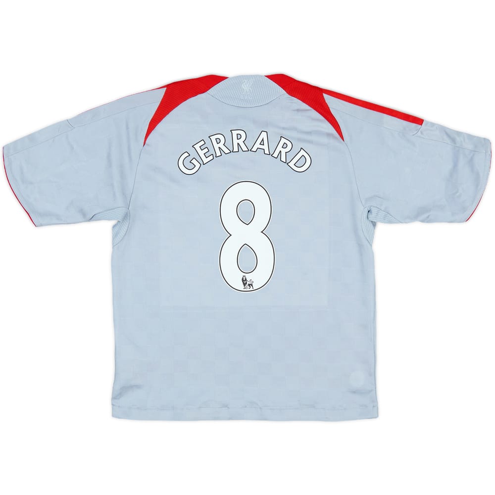 2008-09 Liverpool Away Shirt Gerrard #8 - 7/10 - (7-8 Years)
