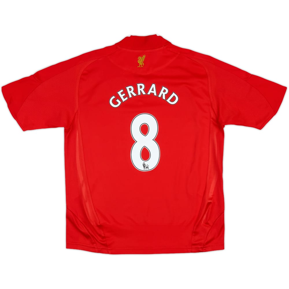 2008-10 Liverpool Home Shirt Gerrard #8 - 8/10 - (S.Boys)