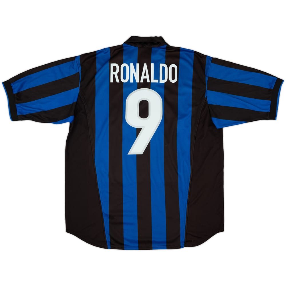 1999-00 Inter Milan Home Shirt Ronaldo #9 - 8/10 - (XL)