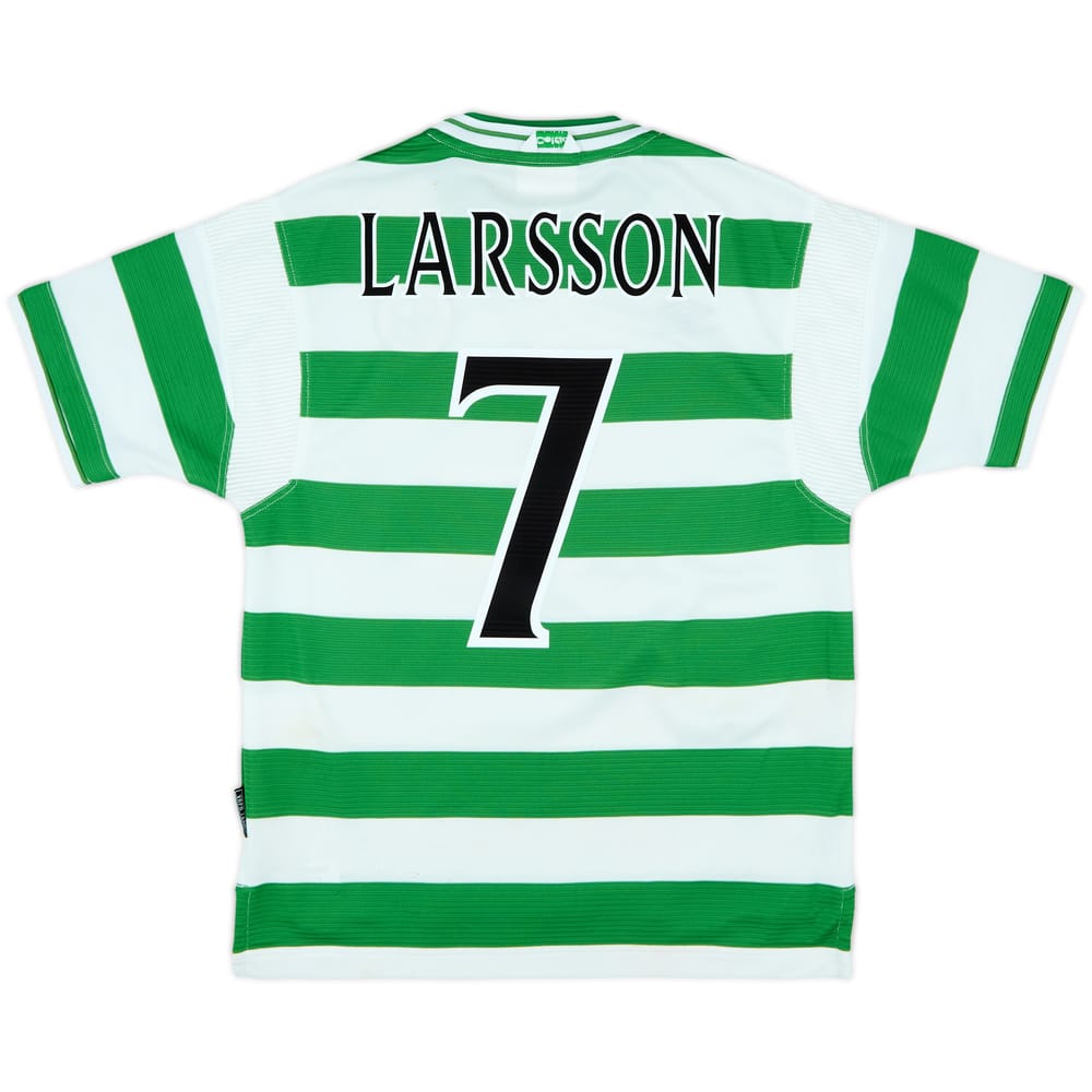 1999-01 Celtic Home Shirt Larsson #7 - 7/10 - (M)