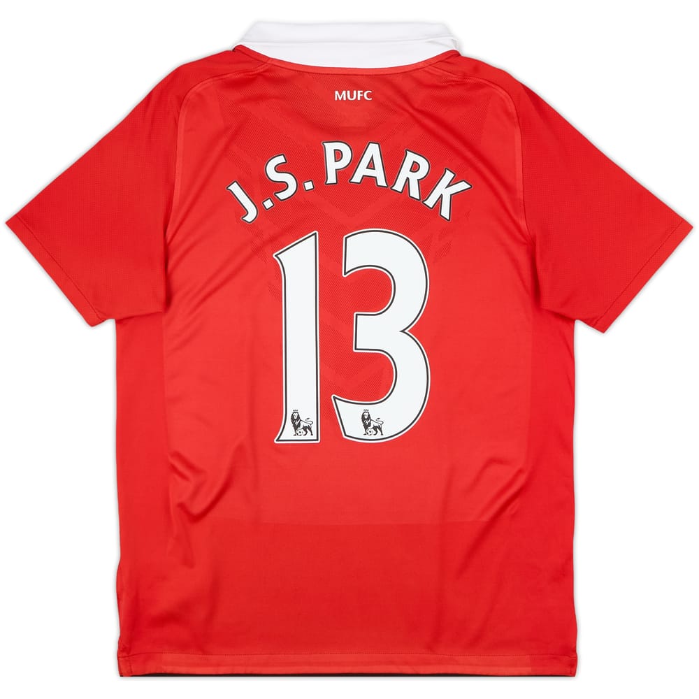 2010-11 Manchester United Home Shirt J.S.Park #13 - 9/10 - (XL.Boys)