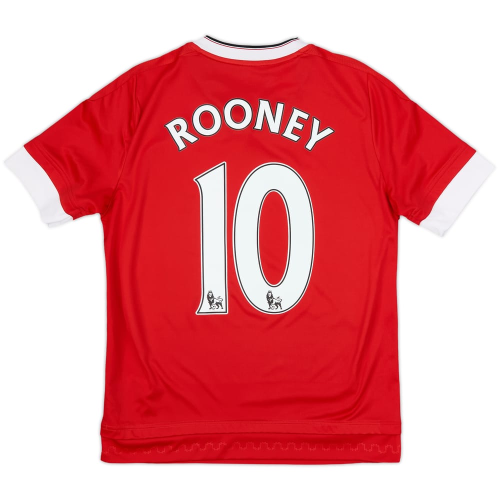 2015-16 Manchester United Home Shirt Rooney #10 - 8/10 - (L.Boys)