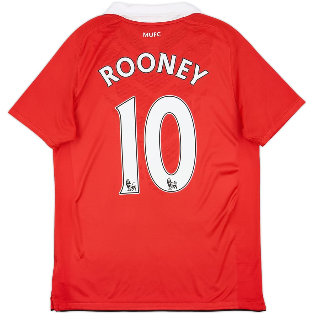 2010-11 Manchester United Home Shirt Rooney #10 - 9/10 - (XL.Boys)