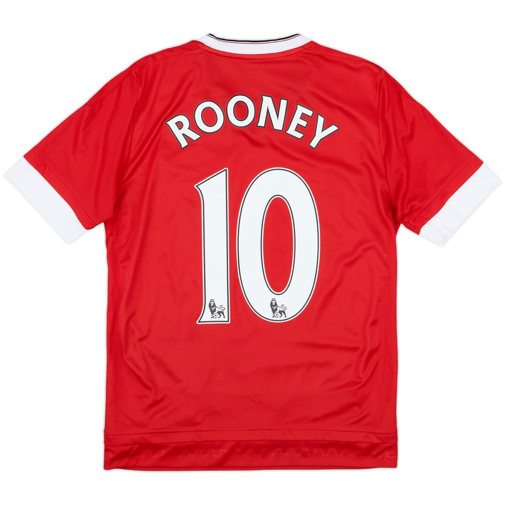 2015-16 Manchester United Home Shirt Rooney #10 - 8/10 - (L.Boys)
