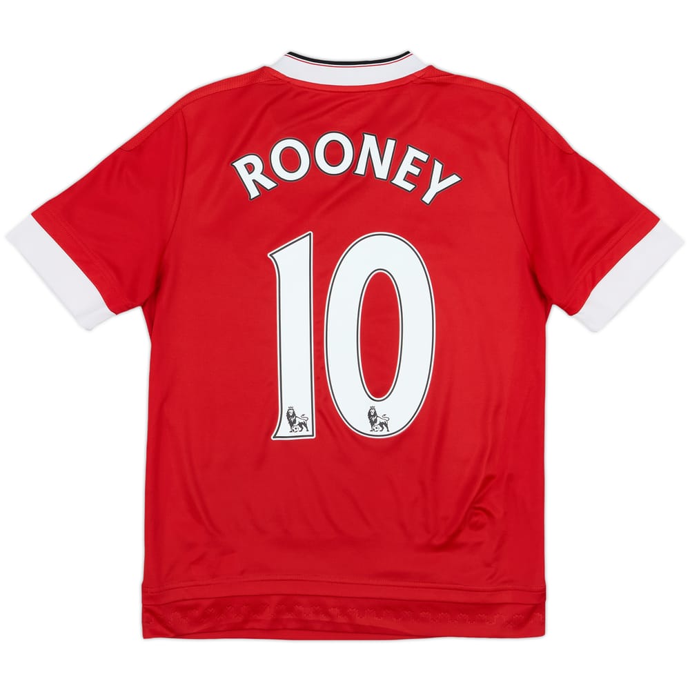 2015-16 Manchester United Home Shirt Rooney #10 - 9/10 - (L.Boys)
