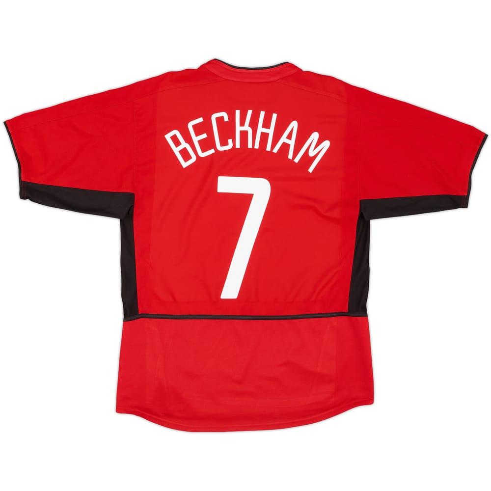 2002-04 Manchester United Home Shirt Beckham #7 - 5/10 - (L)
