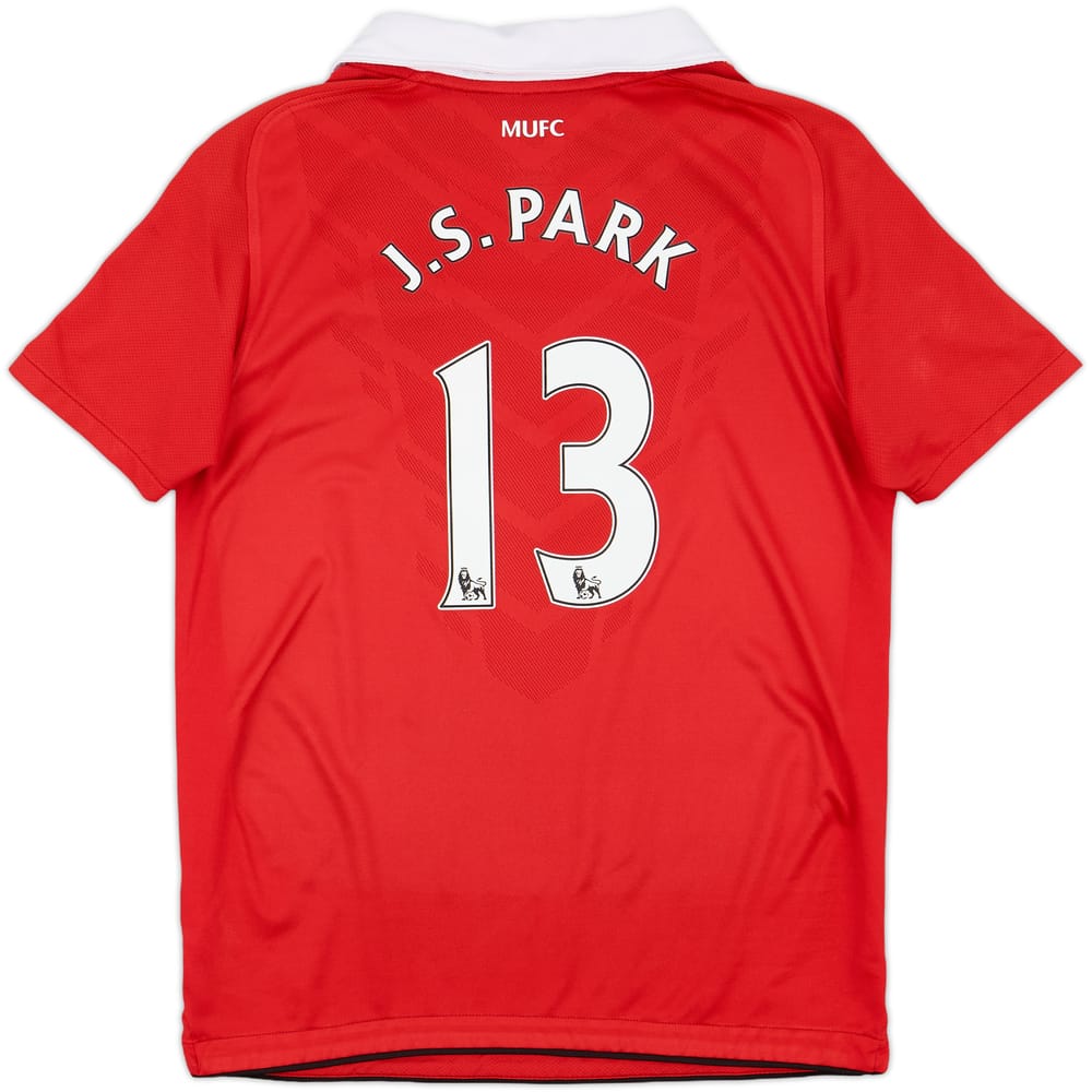 2010-11 Manchester United Home Shirt J.S.Park #13 - 8/10 - (L.Boys)