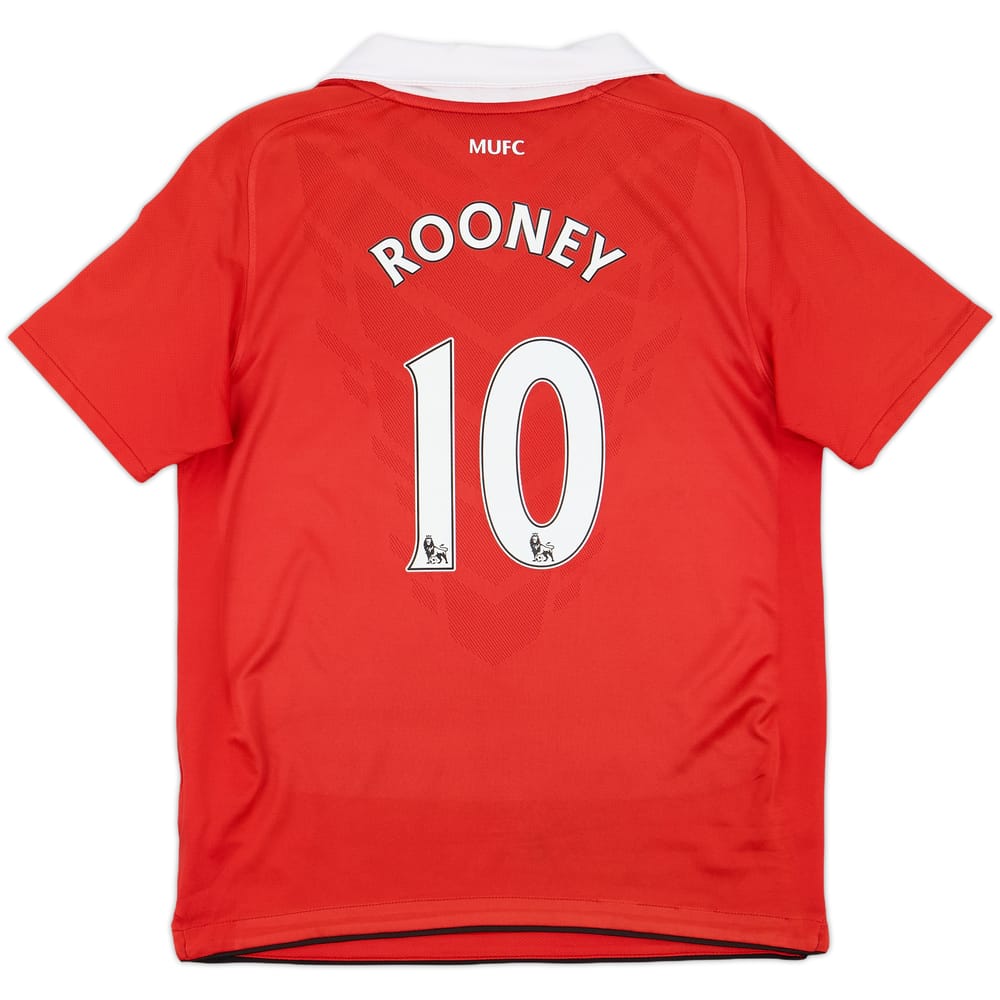 2010-11 Manchester United Home Shirt Rooney #10 - 8/10 - (L.Boys)