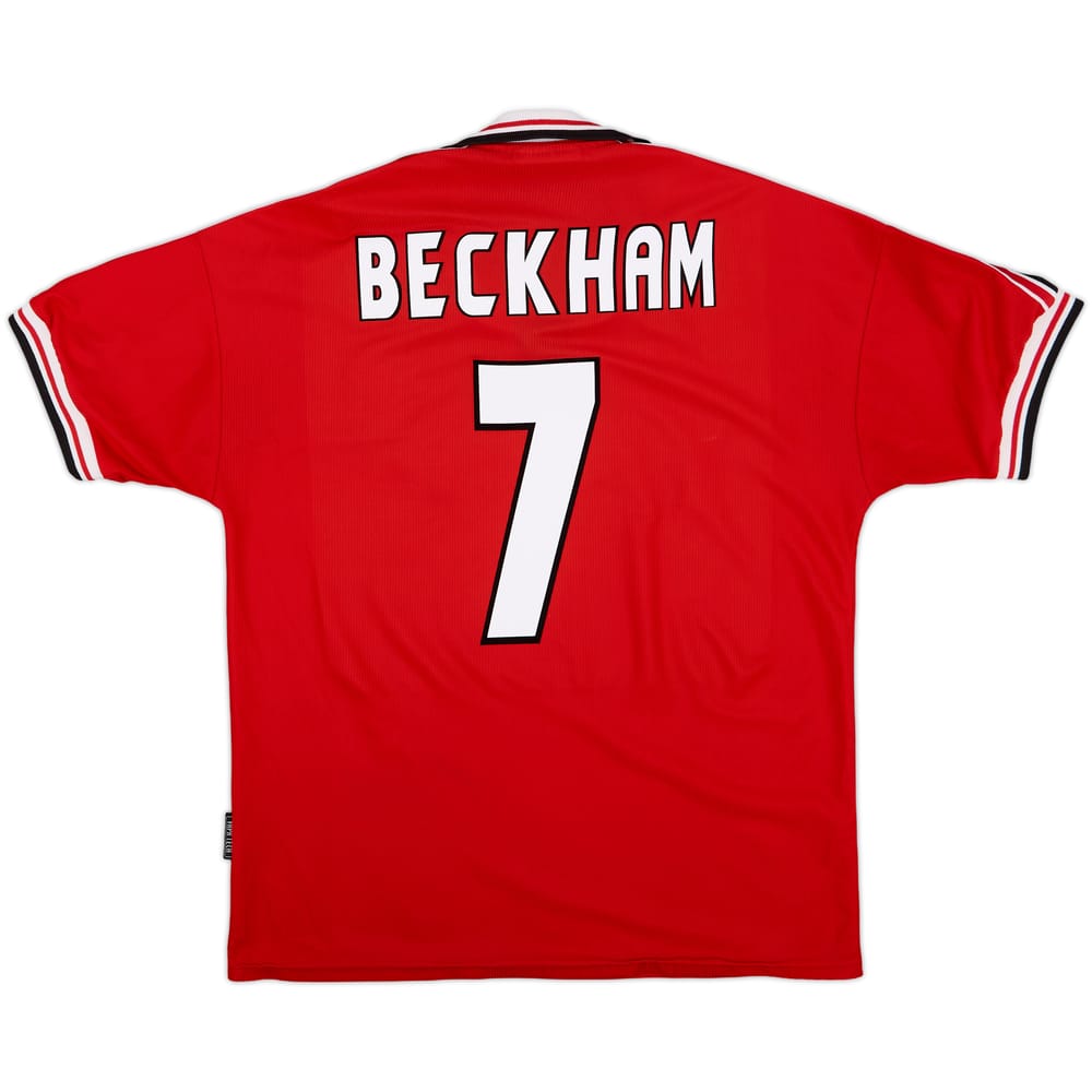 1998-00 Manchester United Home Shirt Beckham #7 - 9/10 - (L)