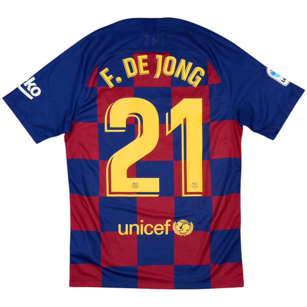 2019-20 Barcelona Home Shirt F.De Jong #21 - 9/10 - (S)