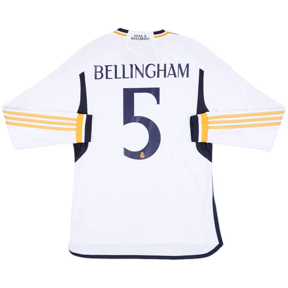 2023-24 Real Madrid Authentic Home L/S Shirt Bellingham #5 (L)