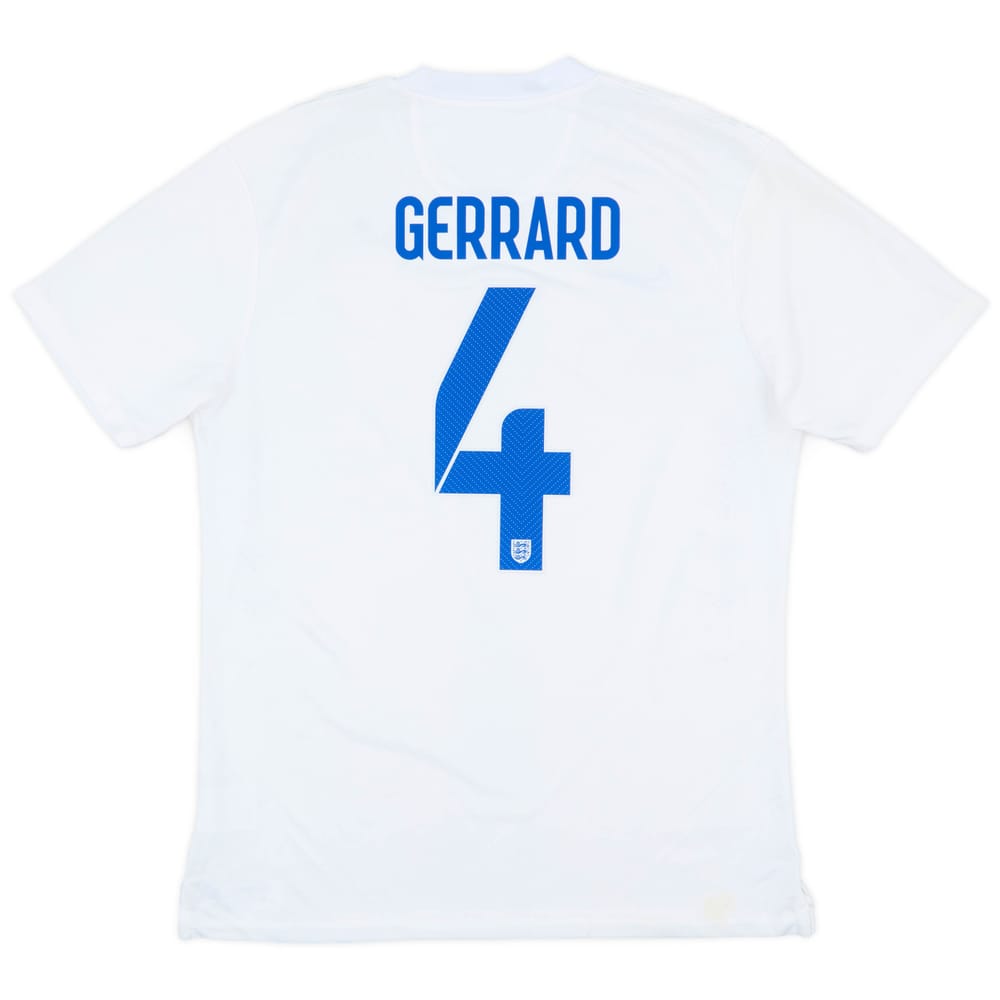 2014-15 England Authentic Home Shirt Gerrard #4 - 5/10 - (XL)