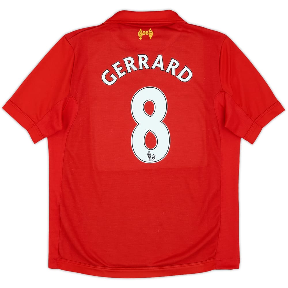 2012-13 Liverpool Home Shirt Gerrard #8 - 9/10 - (4-5 Years)