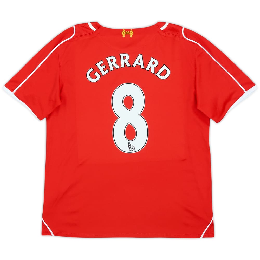 2014-15 Liverpool Home Shirt Gerrard #8 - 9/10 - (S.Boys)