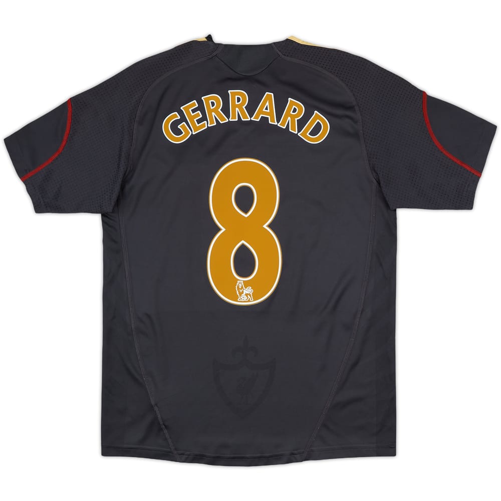 2009-10 Liverpool Away Shirt Gerrard #8 - 7/10 - (L.Boys)