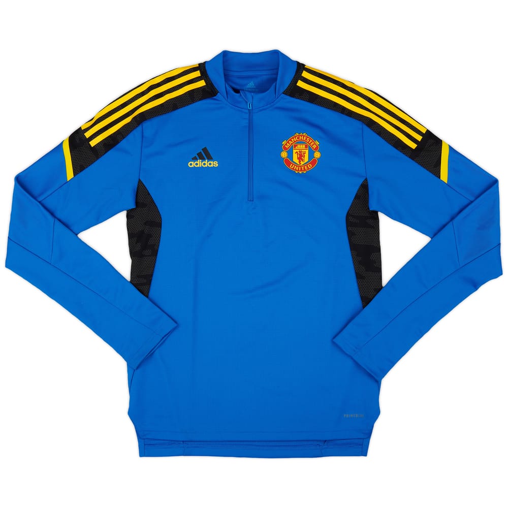 2021-22 Manchester United adidas 1/4 Zip Track Top - 9/10 - (S)