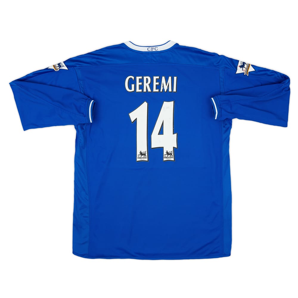 2003-05 Chelsea Home L/S Shirt Geremi #14 - 6/10 - (XL)