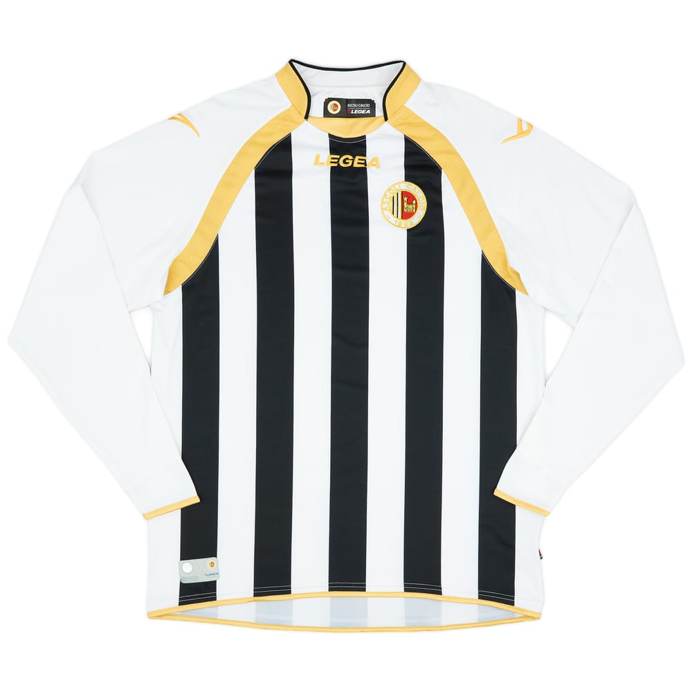 2010-11 Ascoli Home L/S Shirt - 9/10 - (XL)