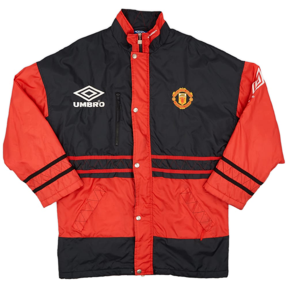 1996-97 Manchester United Umbro Padded Bench Coat - 9/10 - (L)