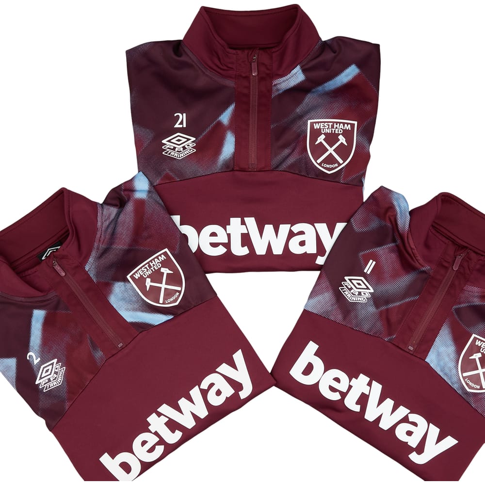 2022-23 West Ham Player Issue 1/4 Zip Training Top #