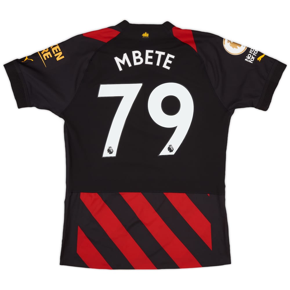2022-23 Manchester City Match Issue Away Shirt Mbete #79 - As New - (L)