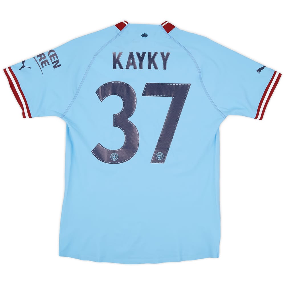 2022-23 Manchester City Player Issue Home Shirt Kayky #37 - As New - (S)