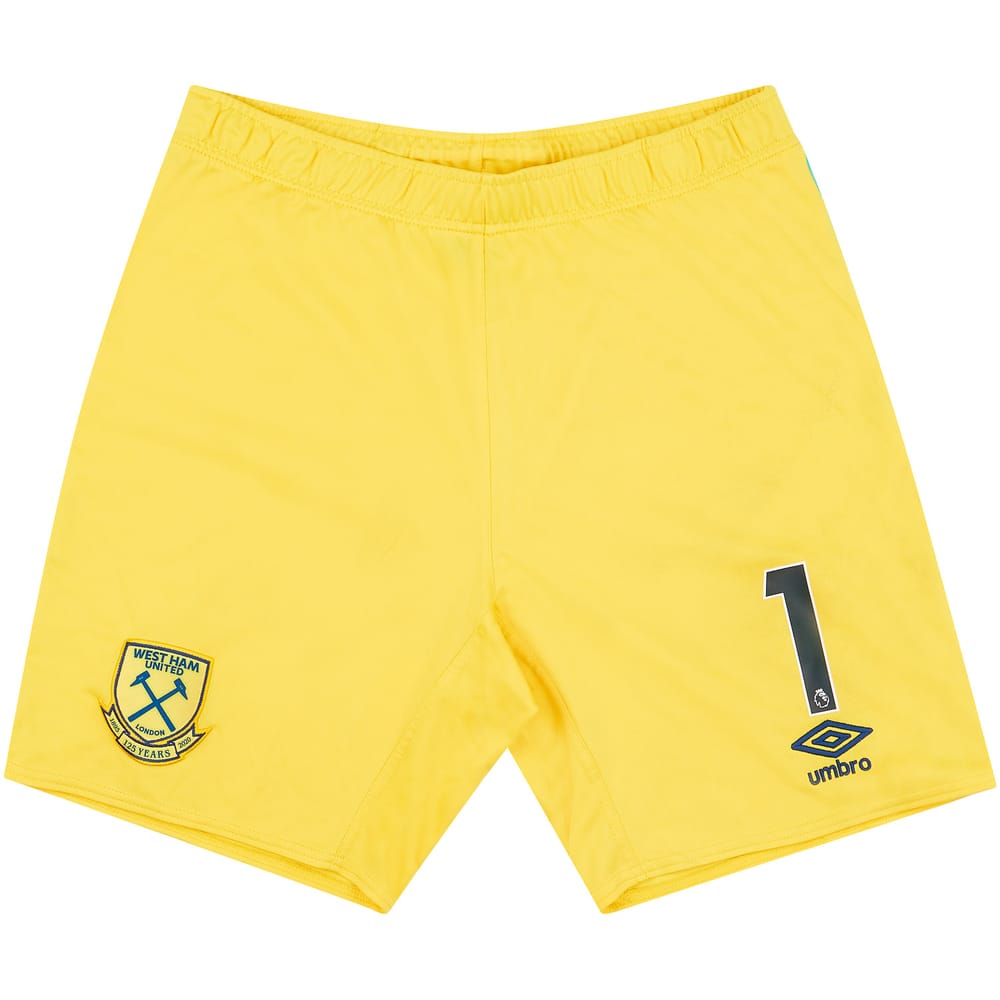 2020-21 West Ham Player Issue GK Shorts # (Fair) L