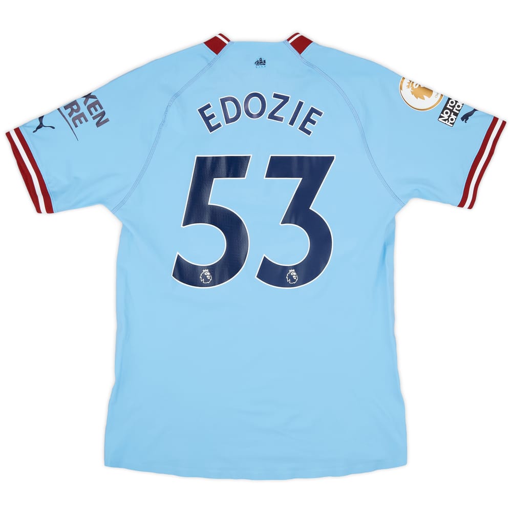 2022-23 Manchester City Match Issue Home Shirt Edozie #53 - As New - (M)