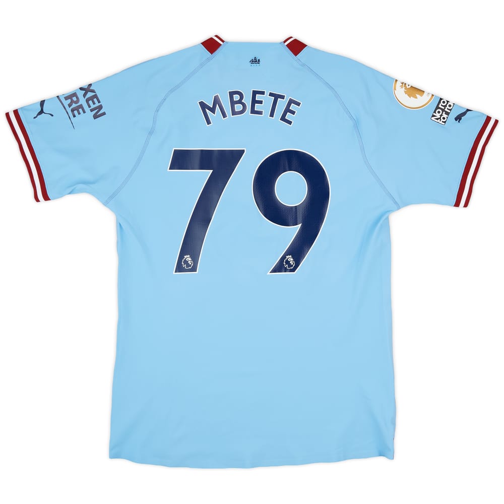 2022-23 Manchester City Match Issue Home Shirt Mbete #79 - As New - (L)