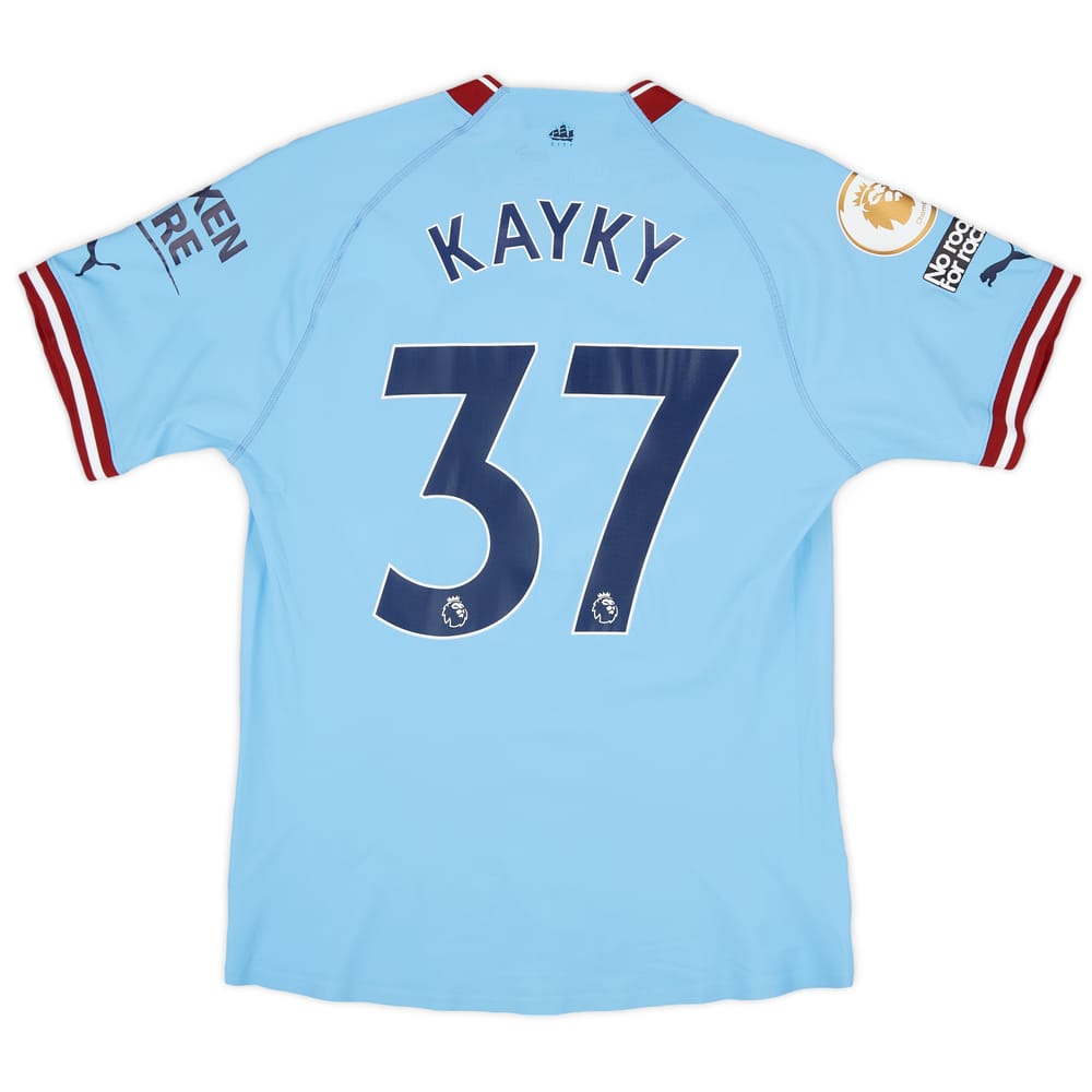2022-23 Manchester City Match Issue Home Shirt Kayky #37 - As New - (S)