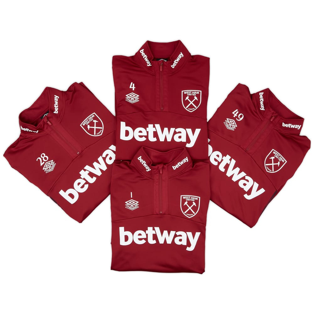 2022-23 West Ham Player Issue 1/4 Zip Training Top # - 7/10