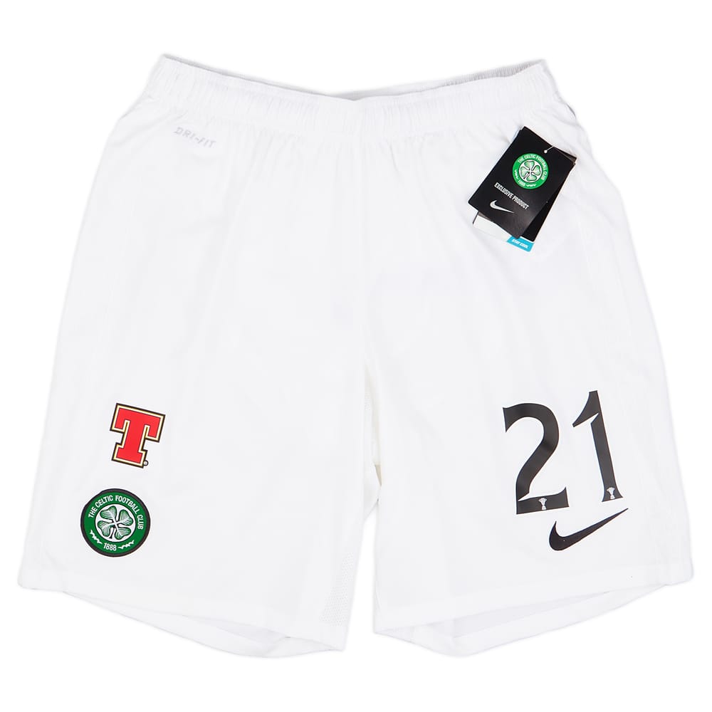 2012-13 Celtic Player Issue Home Shorts # - (L)
