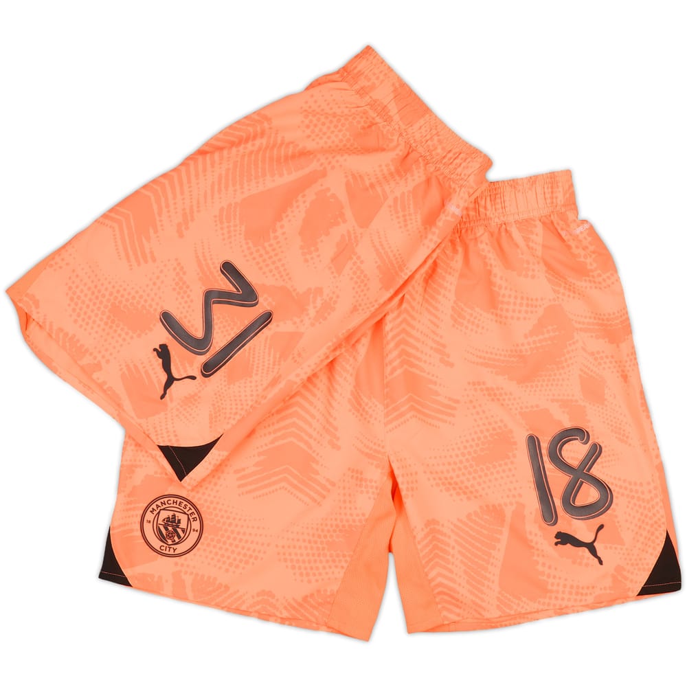 2024-25 Manchester City Player Issue GK Away Shorts # - As New - (L)