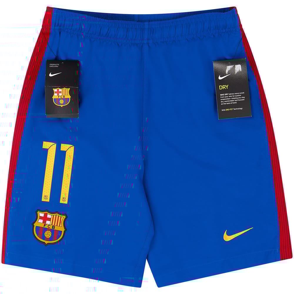2016-17 Barcelona Home Shorts #11 (Neymar) KIDS