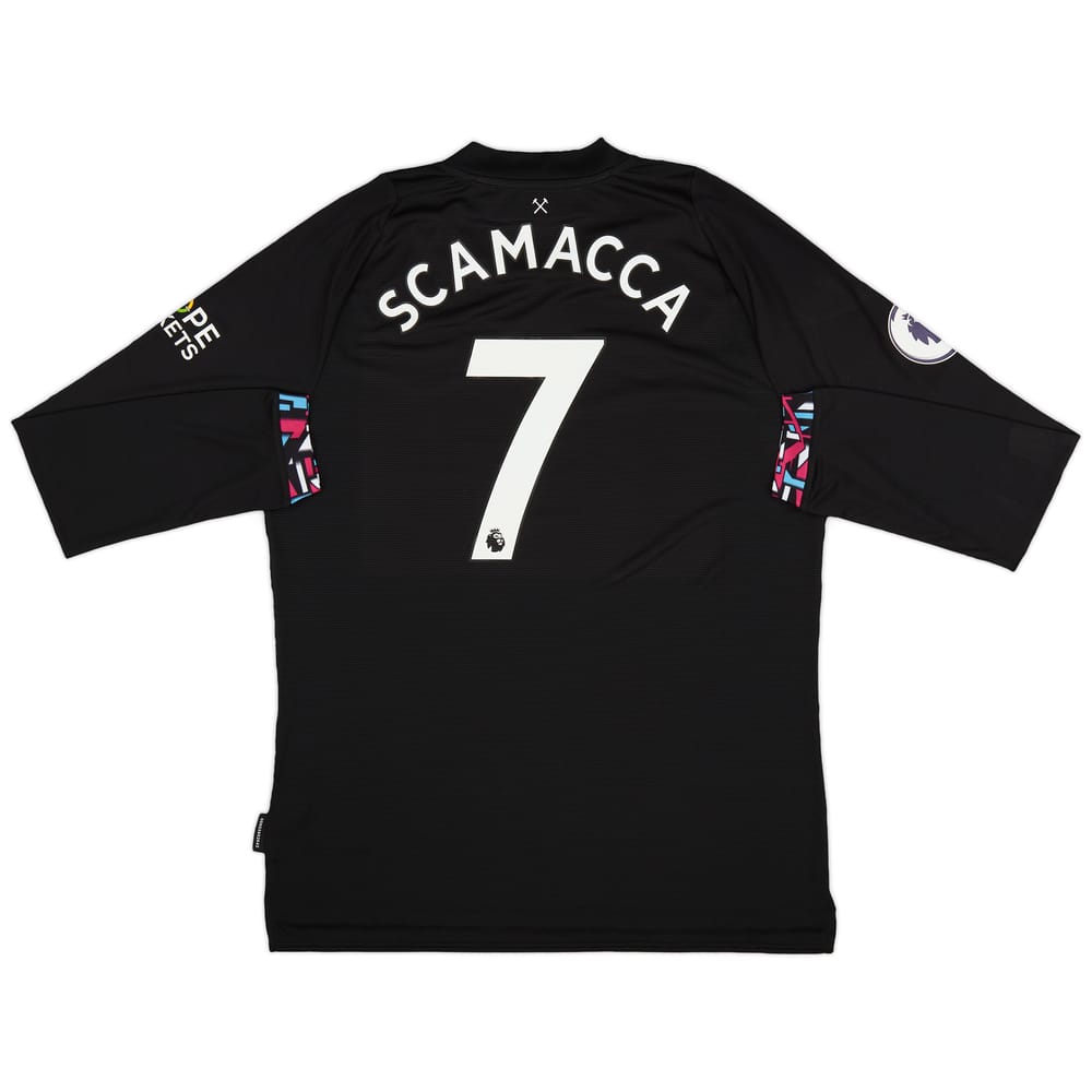 2022-23 West Ham Away L/S Shirt Scamacca #7 - (XL)