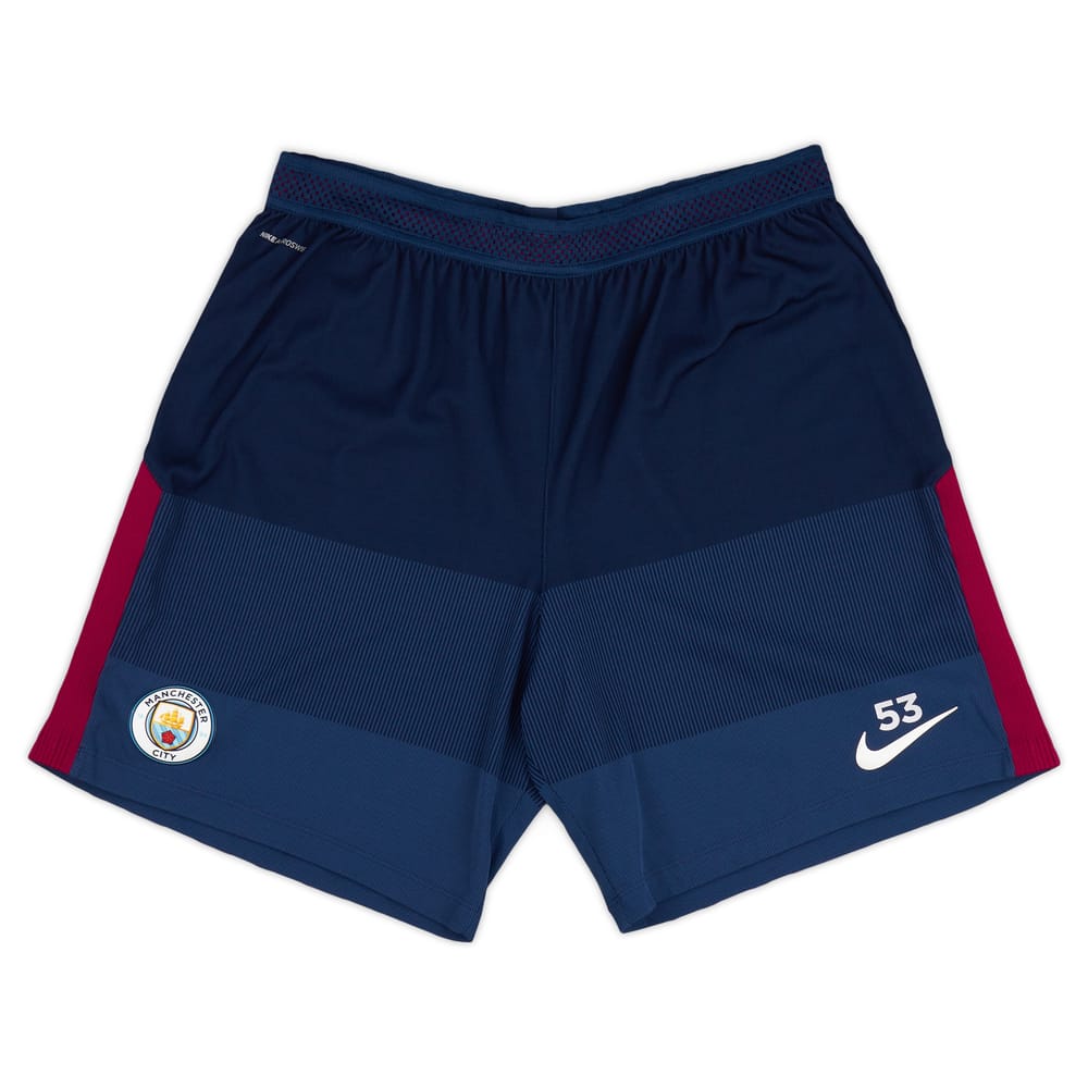 2017-18 Manchester City Player Issue Training Shorts #53 - As New - (XL)
