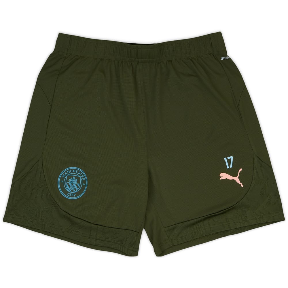 2024-25 Manchester City Player Issue Training Shorts #17 (De Bruyne) - As New - (L)