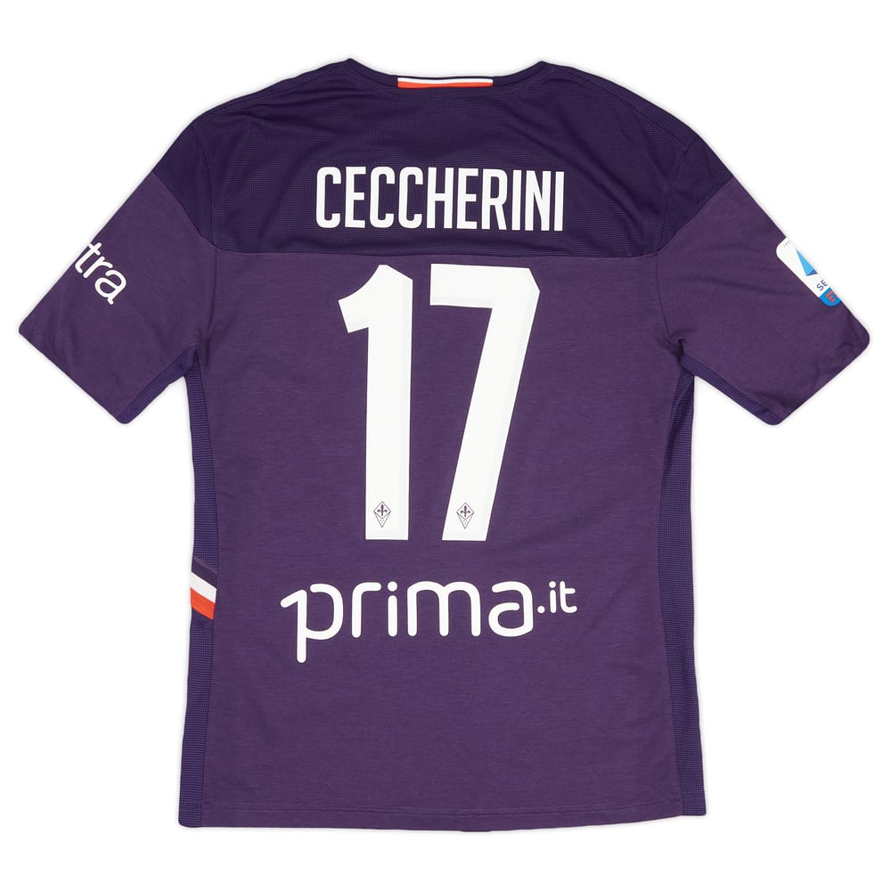 2019-20 Fiorentina Match Issue Home Shirt Ceccherini #17 - As New - (L)