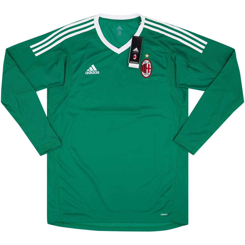 2017-18 AC Milan Player Issue Adizero GK Home Shirt