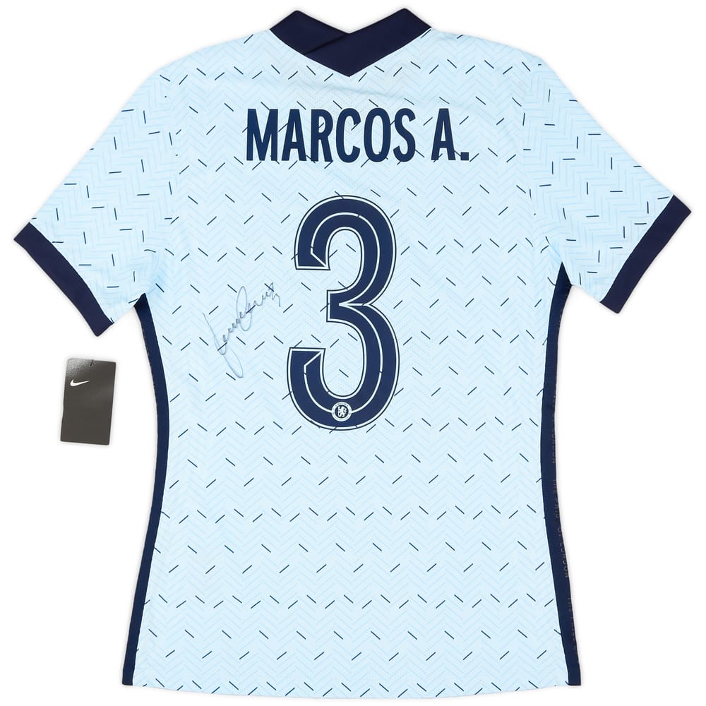 2020-21 Chelsea Player Issue Signed Away Shirt Marcos A. #3 (M)