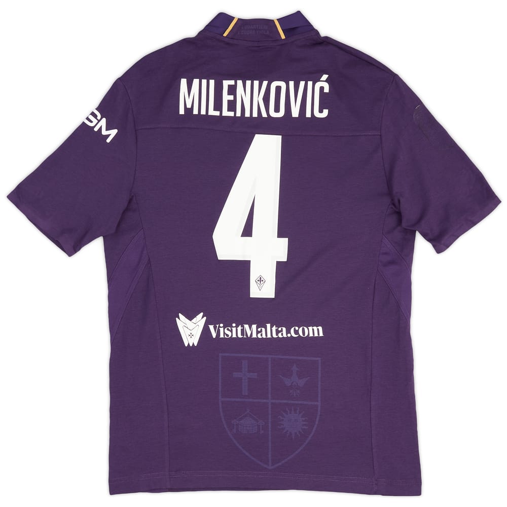 2018-19 Fiorentina Player Issue Home Shirt Milenković #4 - As New - (L)