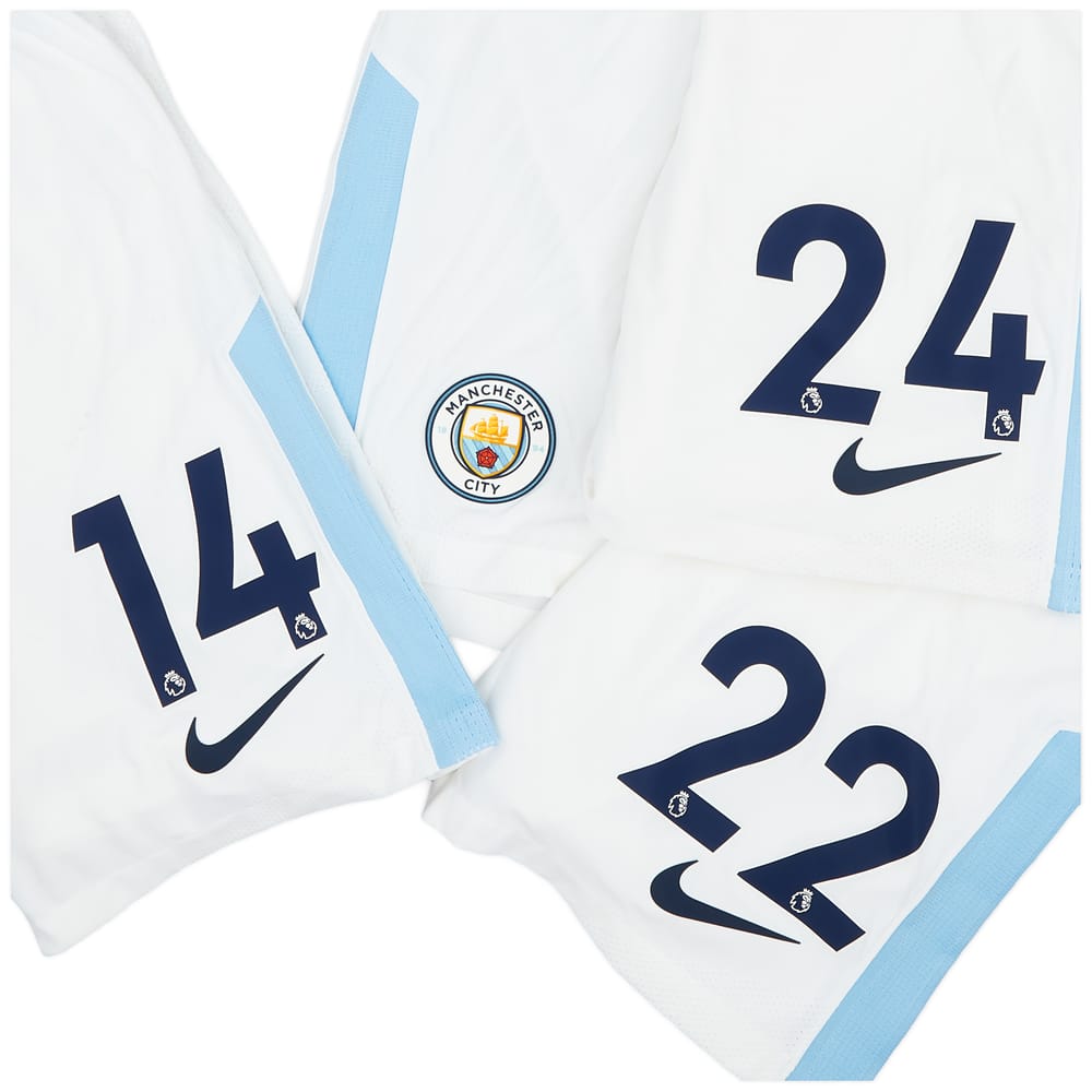2017-18 Manchester City Player Issue Home Shorts #