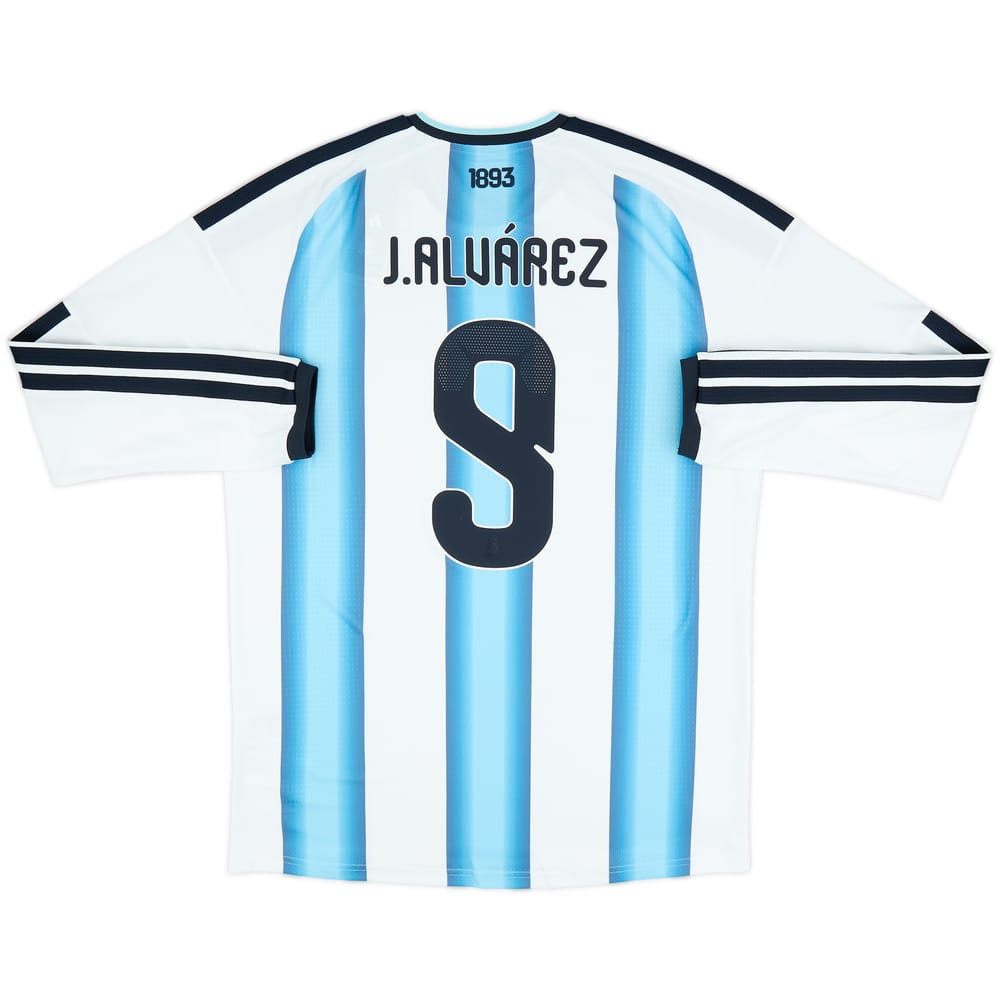 2026-27 Argentina Authentic Home L/S Shirt J.Alvarez #9